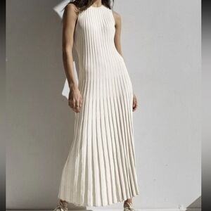 Commense Cream Ribbed Maxi Dress ( FOR @ecdtwins)